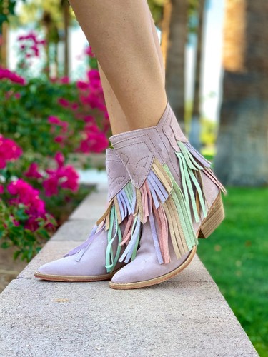 FREE PEOPLE LAWLESS FRINGE WESTERN BOOT 
