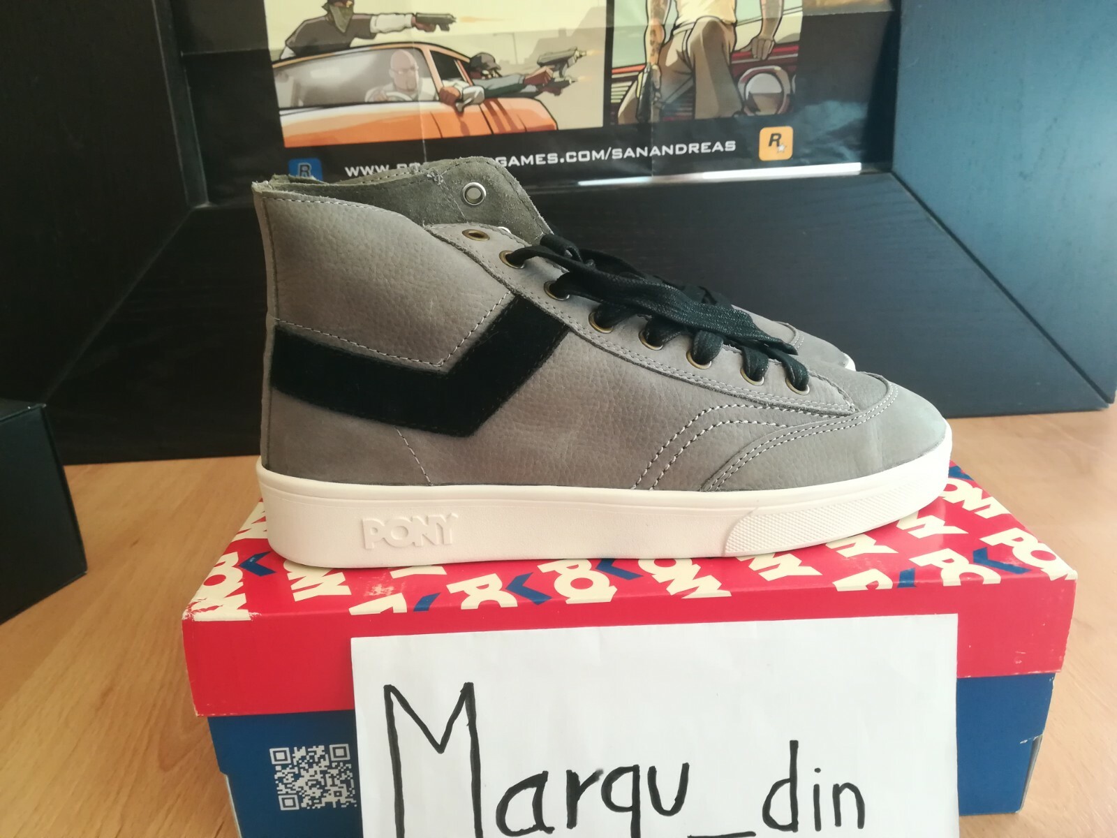 Pony vintage slam dunk hi UK 7 5 US 8 5