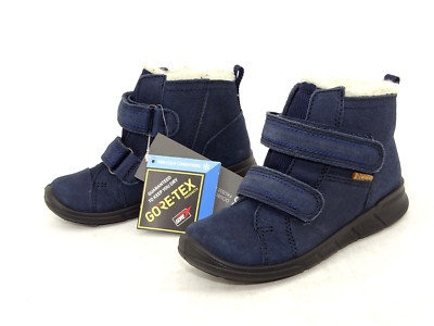 ECCO Gore-TEX Schuhe Jungen Kinderschuhe Klett Stiefel Boots Gefüttert Gr. 26