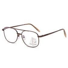 Vintage Pilot Brown Progressive Multifocal Reading Glasses Near Far View Eyewear