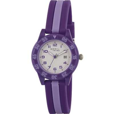 Junior Uhr BREIL Tribe TRICK EW0401 Silikon Lila Weiß Small 32mm IVF