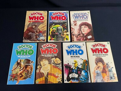 Doctor Who Target Paperbacks; 7 books; Hand of Fear, Keeper of Traken, more