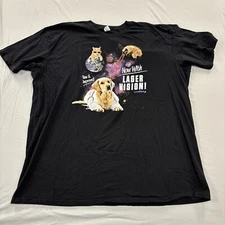 LASIK PLUS LASER VISION CAT DOG FUNNY HUMOR T-SHIRT SIZE 3XL