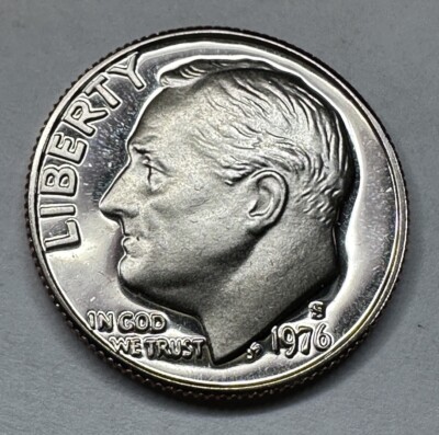 1976-S Roosevelt Dime 10cent PROOF Coin from US Mint Proof Set.