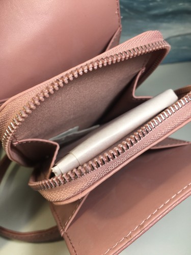Cartera Bandolera Pequeña Rosa Cartera de Viaje NUEVA CON Etiqueta 8x4 Rosa Claro MINICCI - Imagen 9 de 10