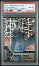 2017 TOPPS STAR WARS HIGH TEK AUTOS #4 LLOYD SHERR 20/25 PSA 8 AUTO