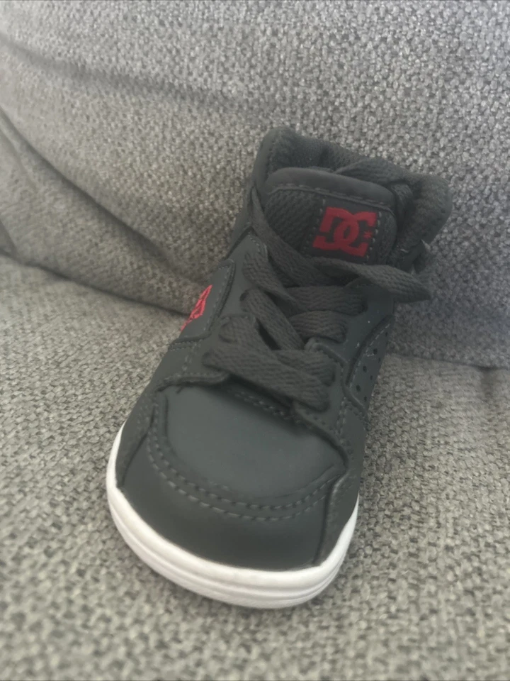 DC искра высоты RS кроссовки ребенка ясельного возраста размер 5 серый красный высоты верхний туфли скейтборд  - Изображение 2 из 4