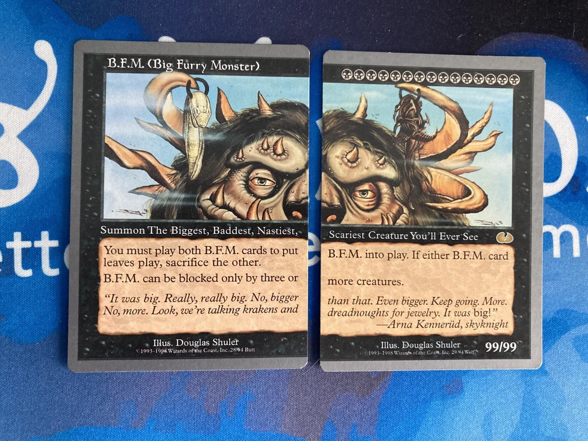99/99 mtg card B.F.M Big Furry Monster MTG, Magic Unglued 99/99