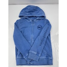 Vineyard Vines Boys Blue Whale Logo Full Zip Hoodie Sweatshirt Size 6