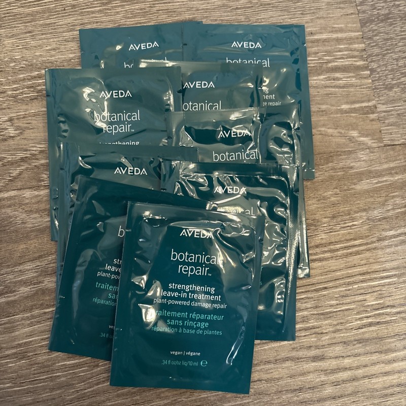 9 New Aveda Botanical Repair Strengthening Leave In Treatments 10ml samples