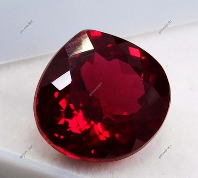 10 Ct Natural Red Ruby CERTIFIED Blood Pear Cut Unheated Loose Gemstone