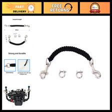 Waterproof Underwater Camera Housing with Lanyard, Military Grade Rope, 316 SS H