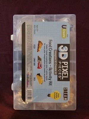 Ucreate 3D Pixel Pieces Food Creations Craft Kit  400+ Pcs Age 12+ NEW