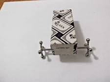 QUEEN Empty Pocketknife Box Only White Black PATTERN NO. label MINT USA