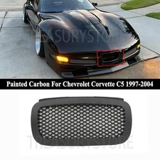 For Corvette C5 1997-2004 Front Bumper Grille License Plate Cover Painted Carbon For Corvette C5 1997-2004 Front Bumper Grille License Plate Cover Painted Carbon