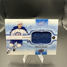 2015-16 Upper Deck Ice Signature Swatches Nikolaj Ehlers RC - Winnipeg Jets