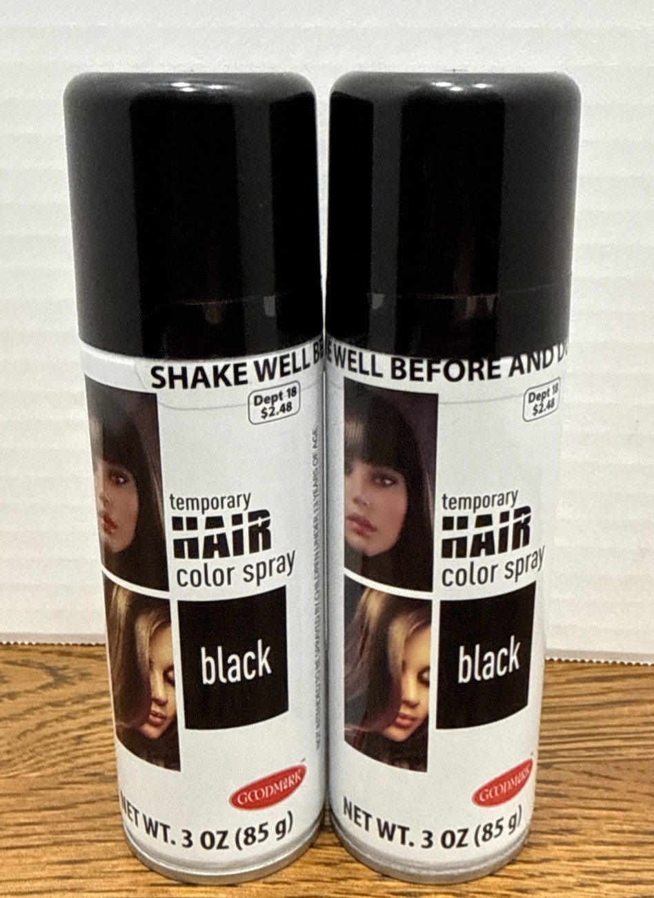 Black ~ 2 Cans Lot ~ Free Shipping!