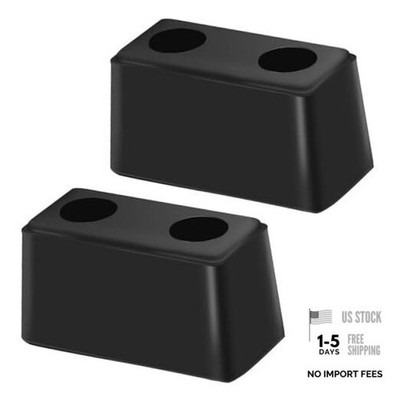 Rubber Bumper Blocks (2-Pack) - 6'' x 3'' x 3'' Block Dock Buffers for
