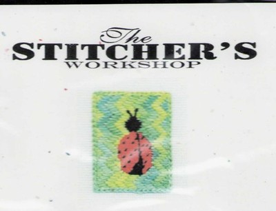 Needlepoint Canvas Ladybug KIT w/ canvas & Threads  RARE Workshop 18 Mesh