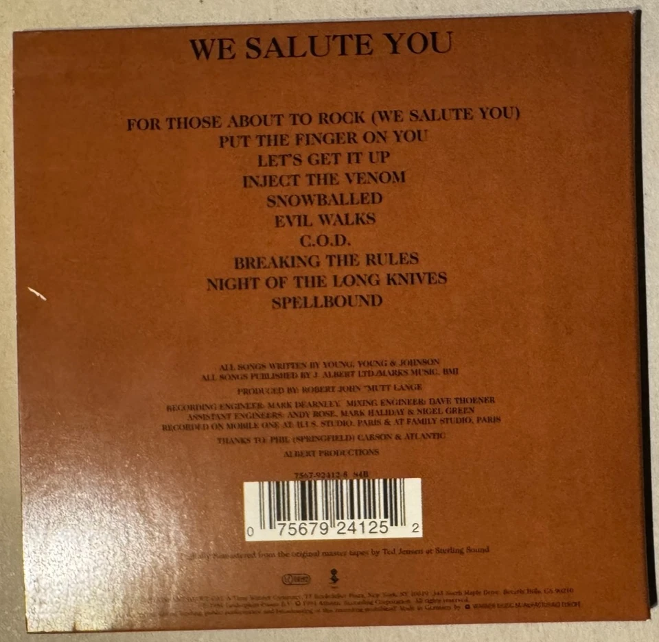 AC/DC - For Those About To Rock Special DigiPak -CD- Zustand neuwertig M - Bild 3 von 4