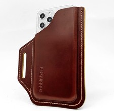 Leather Belt Phone Pouch, Leather Cell Phone Holster, Universal Phone Case with