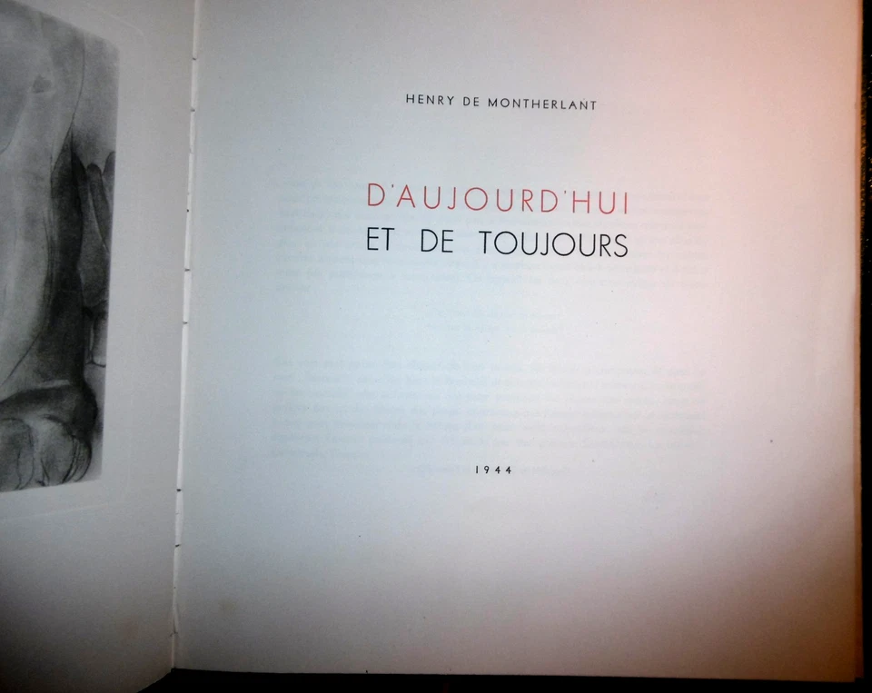 BELLE RELIURE- D'AUJOURD'HUI ET DE TOUJOURS-EDIT ORIG-ILL M. BARBEDOR-1944-NUMER - Photo 4/4