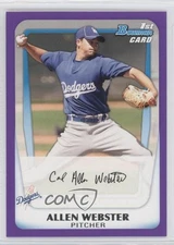 2011 Bowman Prospects Retail Purple Allen Webster #BP89 0w7