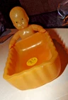 VTG 1950'S 60'S CELLULOID BABY BOLL DOLL SOAP HOLDER BATHROOM TUB