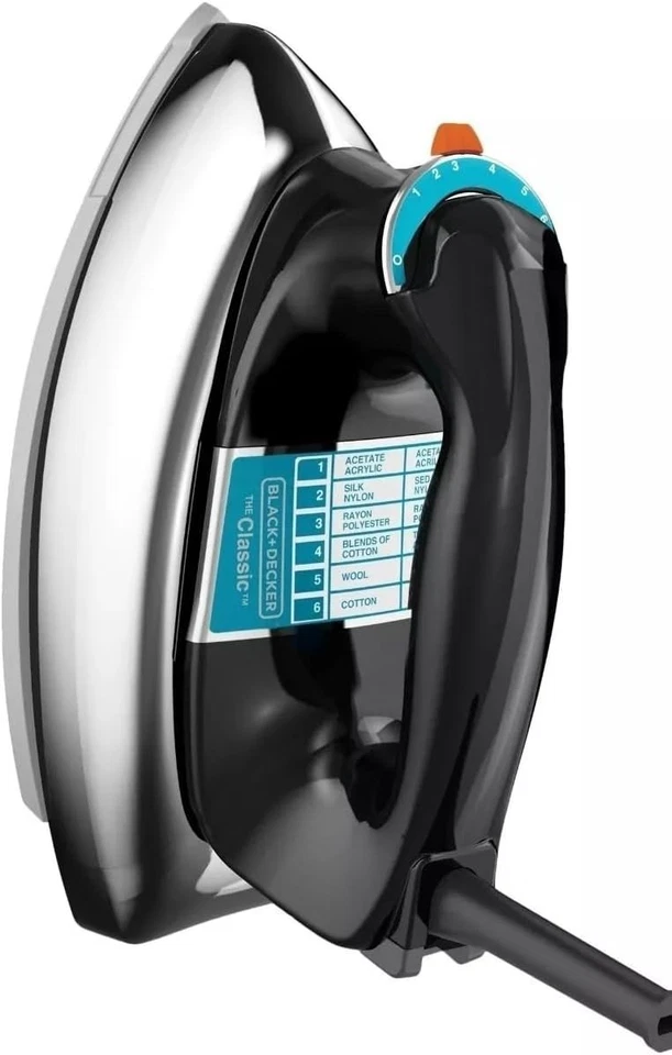 Black & Decker F54 Pesado Aluminio Clásico Hierro Seco Plancha Negra NUEVO Foto 2 de 3