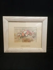 Dawna Barton Floral Print w/Flowers, 4.5" T x 6.5" W Print, Matted & Framed