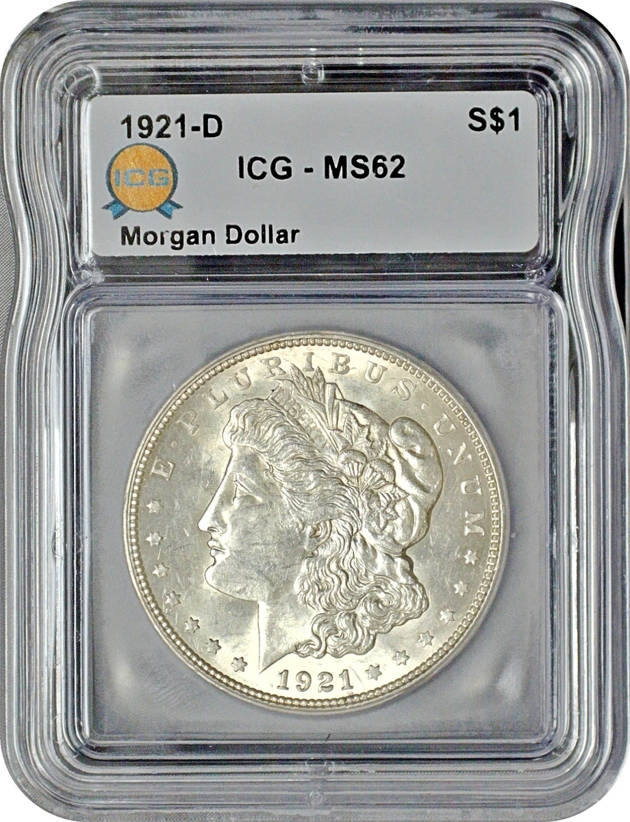 1921年モルガンダラーMorgan Dollar銀貨 MS62 CAG認定 Silver ICG Grade MS 62 Morgan US Dollars (1878-1921) for sale | eBay