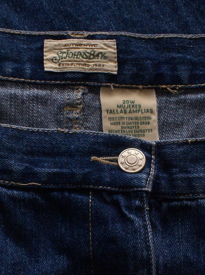 Falda vaquera azul St John's Bay larga/máxi, mujer plus 20W, cintura 41" Foto 3 de 3