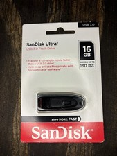 SanDisk 16GB Ultra USB 3.0 Flash Drive - Black
