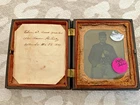 1/6 Plate Tintype of Seated Union Soldier w/Enclosed Note (likely 78th IL Inf.)