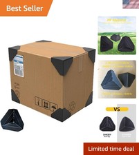 Versatile 80-Pack Corner Guards for Packaging Protection - Black Polypropylene