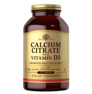 SOLGAR Calciumcitrat mit Vitamin D3 (240 Tabletten)
