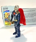 VINTAGE GI JOE COBRA DESTRO V2 1988 ARAH COMPLETE WITH CARD HASBRO