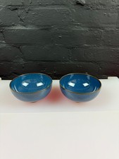 Denby Boston Blue Rice Bowl 13 cm Wide Set of 2