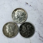 3 Mercury Silver Dimes Lot | Exact Coins Shown | 90% Silver