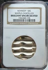NGC Brilliant Uncirculated Kennedy Waffle (Canceled) Half Dollar. A1879.