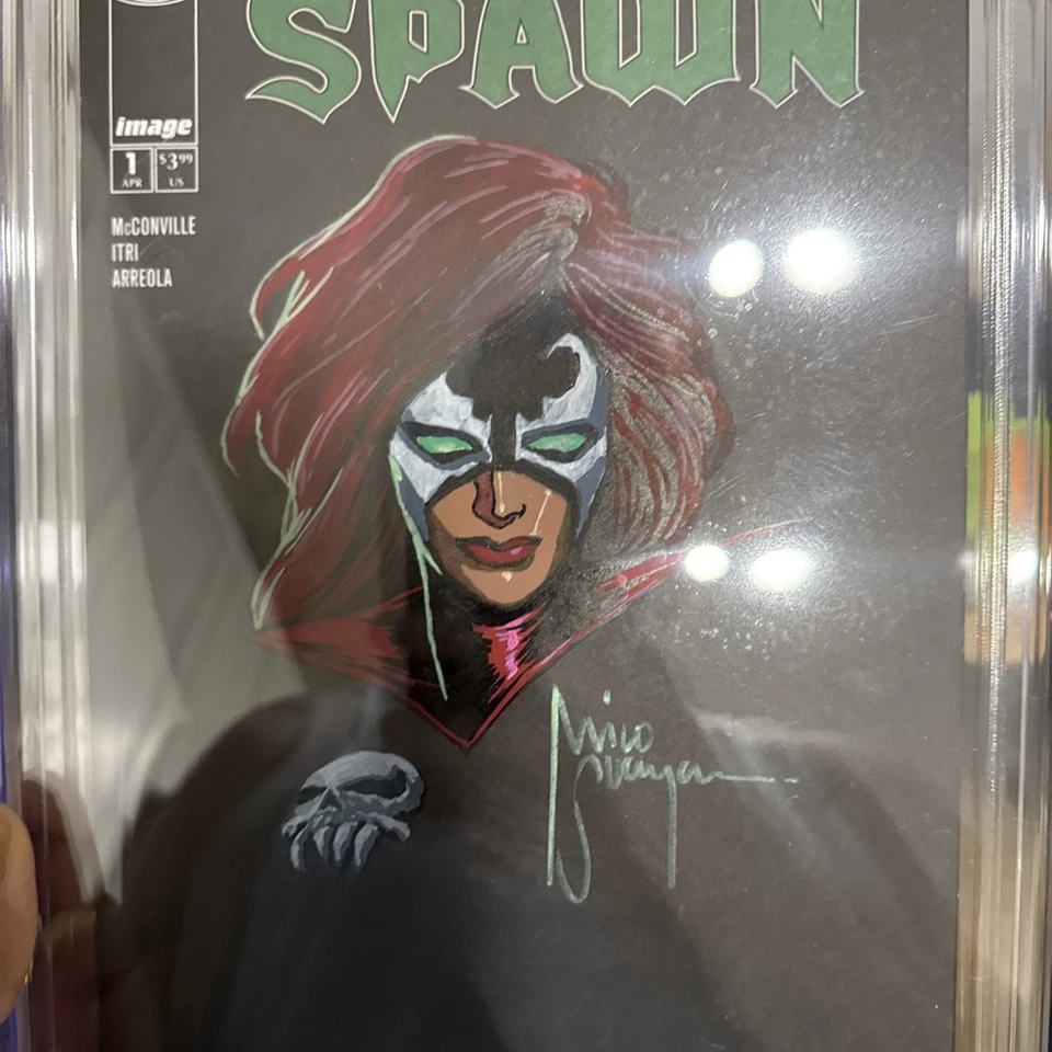 Boceto en blanco y firma CGC 9.8 Mico Suayan - Variante Medieval Spawn #1 Foto 3 de 4