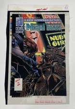 Night Man 2 Color Separation Films 3M Comic Cover Production Art Transparency