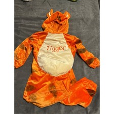 Disney Baby Tigger Costume Hooded Plush Jumpsuit Orange Striped 36M- approx. 3T