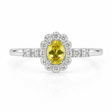 Tourmaline 0.43CT & Diamond 0.45CT Ring in Pl...