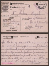 Germany WWII 1944 - POW Postcard Stalag VI F to Belgium Censor EP56