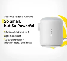 Baseus Mini Air Pump Portable Electric for Air Inflate & Deflate Mattress