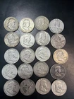 Roll of 20 1949-1963 mix 90% Silver Franklin Half Dollars Full Date
