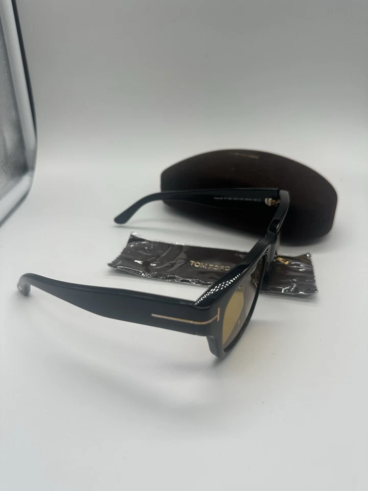 TOM FORD TF 1280 Caine-02 Sunglasses 01E Black/Yellow lenses 53 New - Image 4 of 4