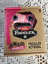 Fuggler Baby Pinkles 3.5" WIDE EYED WEIRDO Pink Zebra Keychain