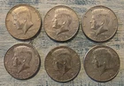 Lot Of 6 - 1968 & 1969 Kennedy Half Dollars-  (3) 1968 (3) 1969